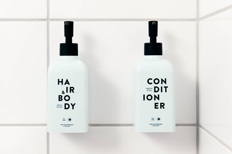 Toiletries in bathroom
