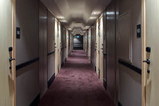 Corridor at room floor at Scandic Klara in Stockholm sweden