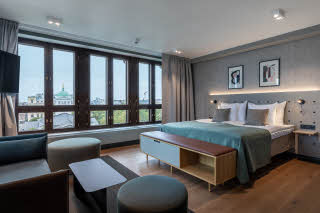 junior suite room at scandic helsinki hub