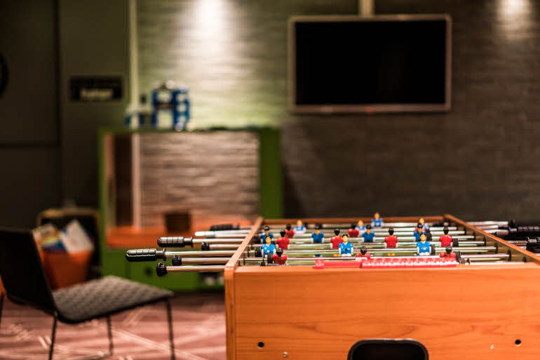 Football table in the kids lounge Scandic Upplands Vasby