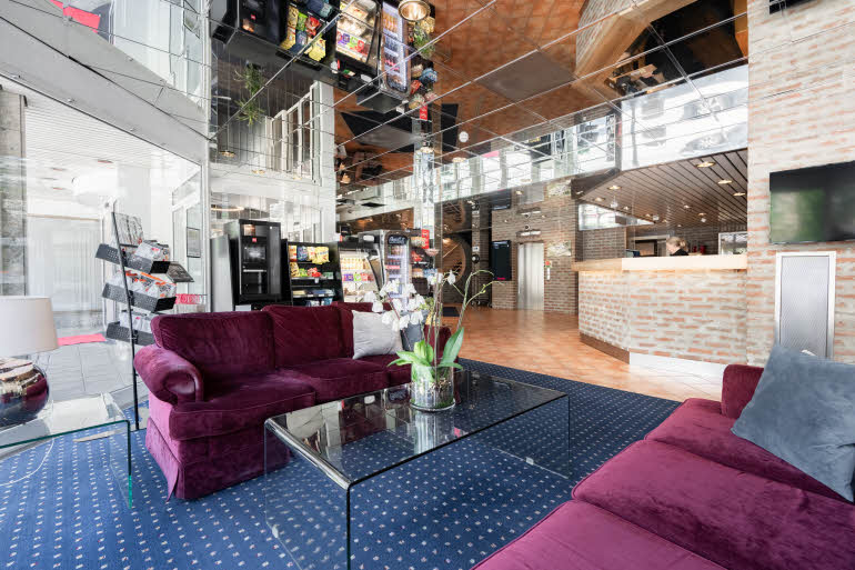 lobby at scandic city in fredrikstad norway