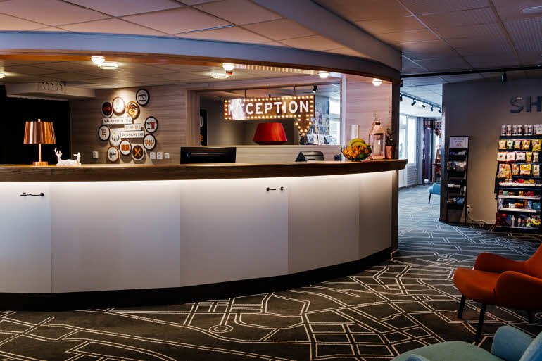 Scandic Ostersund Syd, reception, Moby
