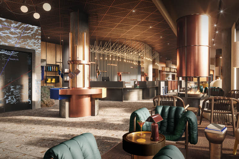 The Dock reception area