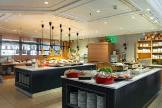 breakfast area at scandic ishavshotel in tromso