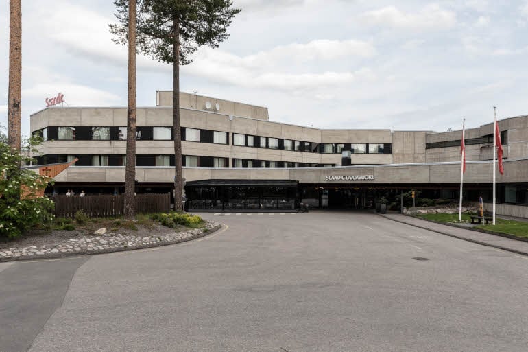 facade and entrance scandic laajavuori spa hotel jyväskylä finland