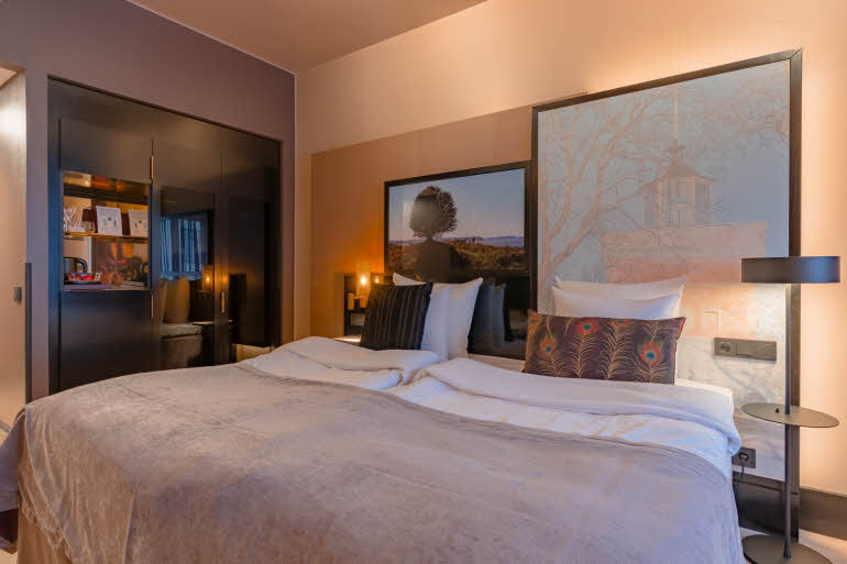 bed in king room at marski by scandic