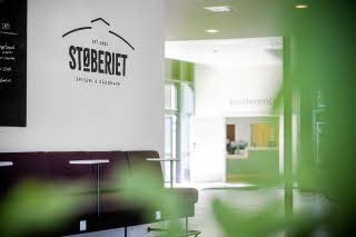 restaurant stoberiet wall at scandic sydhavnen in copenhagen denmark