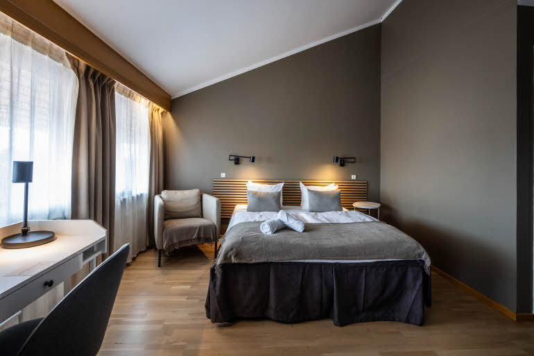 bed in junior suite at scandic ringsted