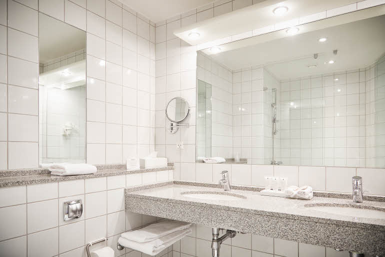 room bathroom at scandic opus in horsens in denmark