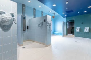 shower room at scandic eden nokia in finland