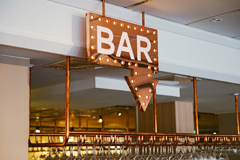 Scandic Uppsala Nord, bar, sign, detail, moby