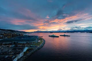 view from master suite at scandic seilet in molde