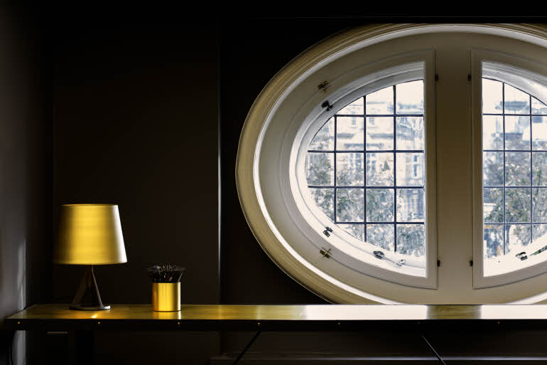 Lamp by the window