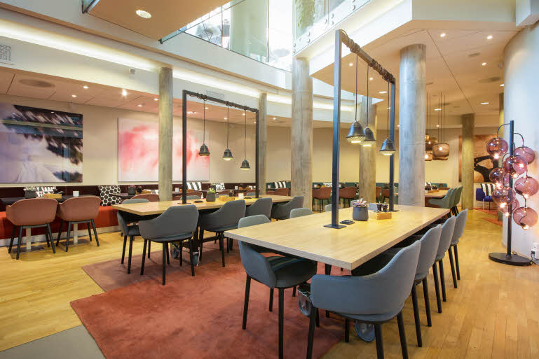 Tables in breakfast area