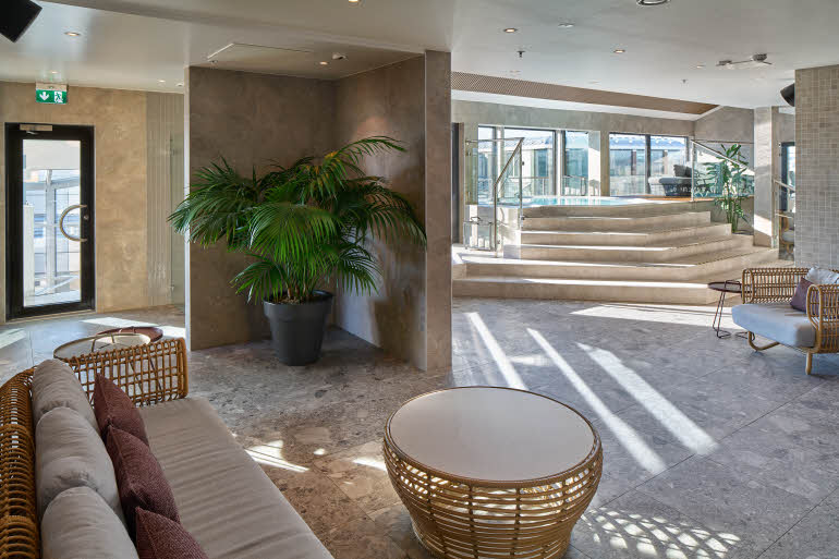 relax area at scandic crown in gothenburg