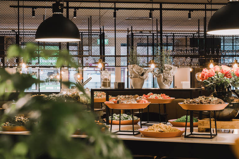 Lunch in restaurant Scandic Plaza Boras