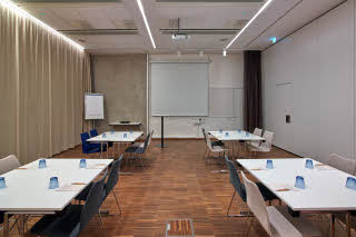 Meeting room, four tables, at Scandic Klara in Stockholm