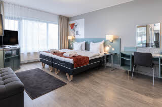 bedroom in master suite at scandic rosendahl in tampere finland