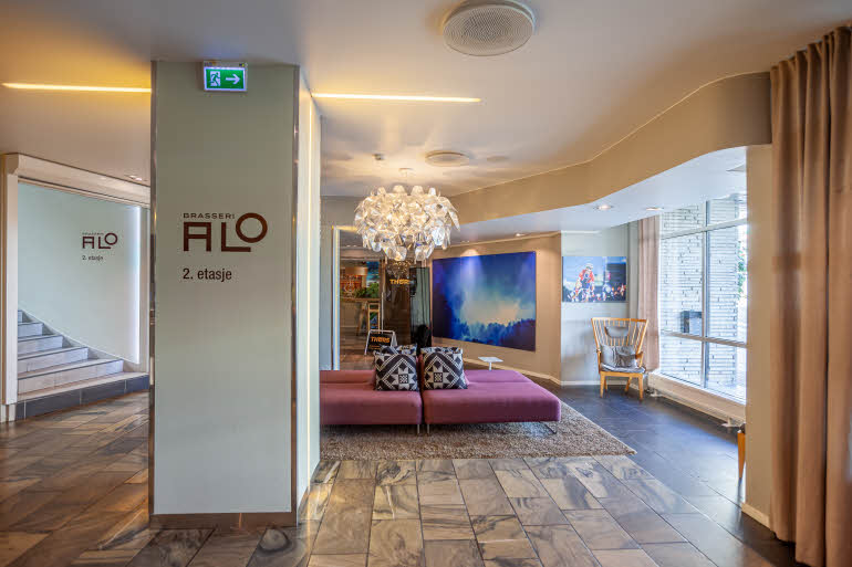 lobby at scandic harstad