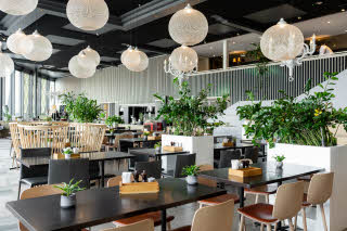 Breakfast area at Scandic Ishavshotel in Tromso