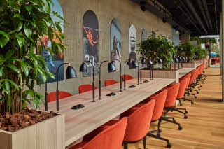 co-working area at scandic gothenborg central
