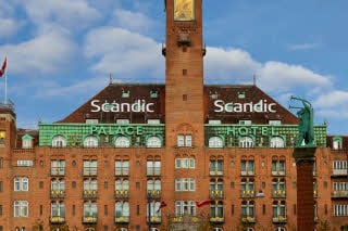 Facede of  Scandic Palace Hotel in Copenhagen