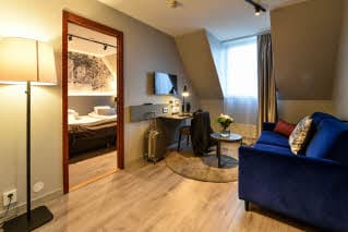 Superior room couch Scandic Star Lund