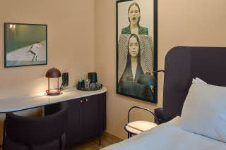 Bed in room Standard queen at Scandic Klara in Stockholm