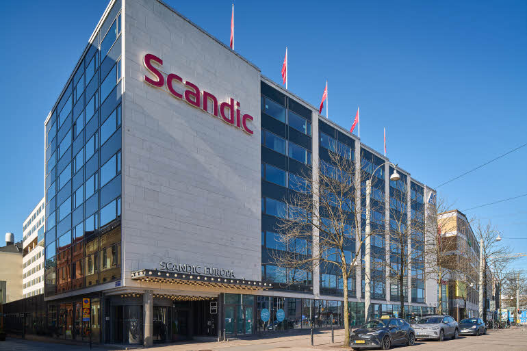 facade of scandic europa in gothenburg