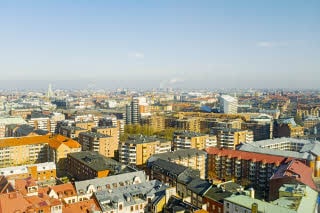 View from hotel Scandic Triangeln Malmo