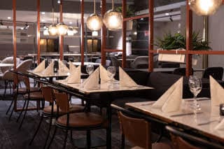 restaurant area at scandic rovaniemi city in finland