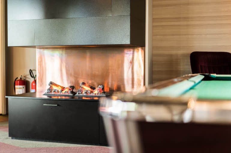 Lobby fireplace Scandic Upplands Vasby 