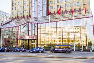 Main entrance hotel Scandic Triangeln Malmo