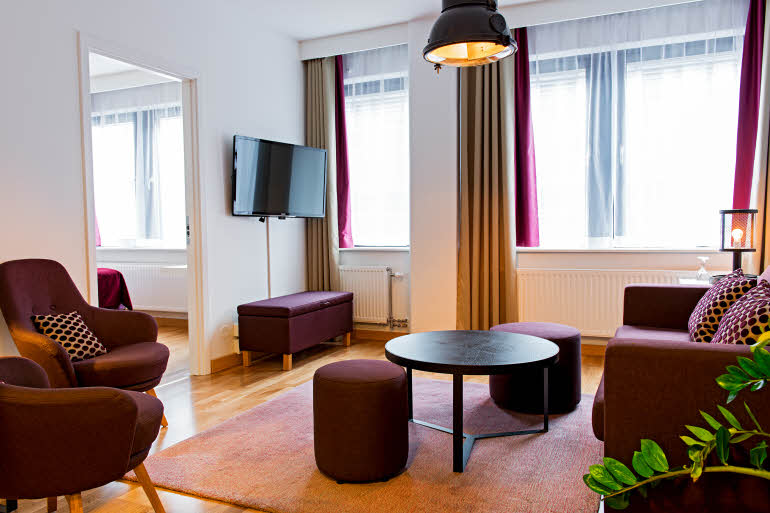 Junior Suite lounge Scandic Sjofartshotellet