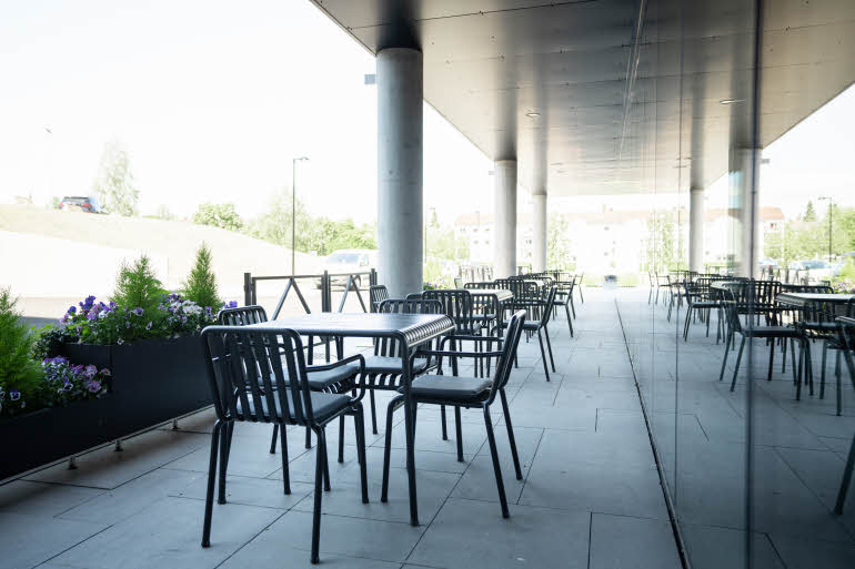 Restaurant area outdoor Scandic Hamar, Hamar