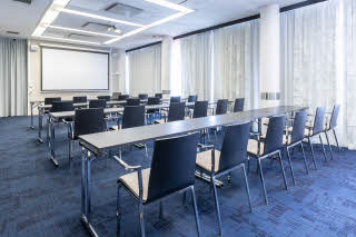 Table and chairs in Meeting room