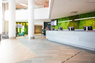 Scandic Lerkendal, reception, check in, check out, shop