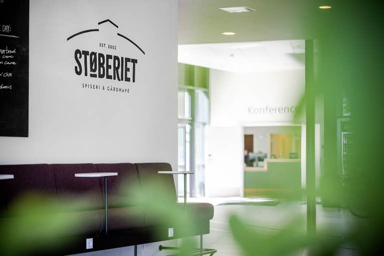 restaurant stoberiet wall at scandic sydhavnen in copenhagen denmark