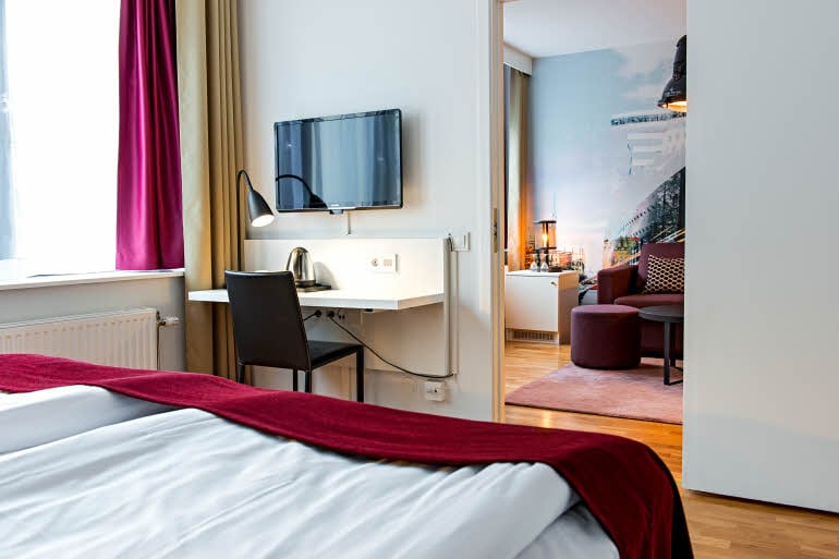 Junior Suite bed Scandic Sjofartshotellet Stockholm