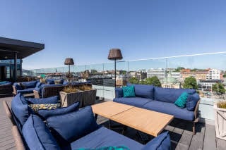 rooftop bar at scandic hamburger bors in turku
