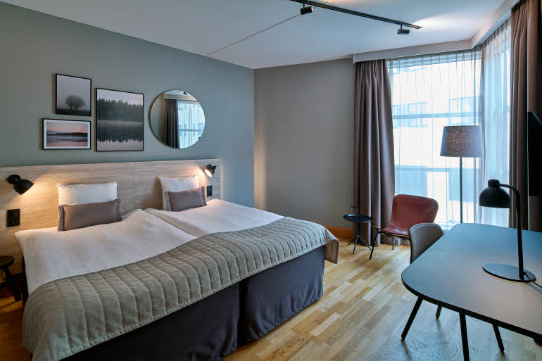 standard room at scandic molndal in gothenburg sweden