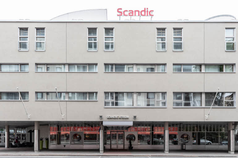 facade of scandic atrium in turku finland