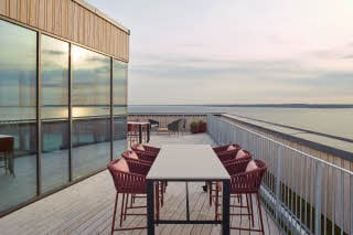 Terrace at hotel Scandic Oceanhamnen