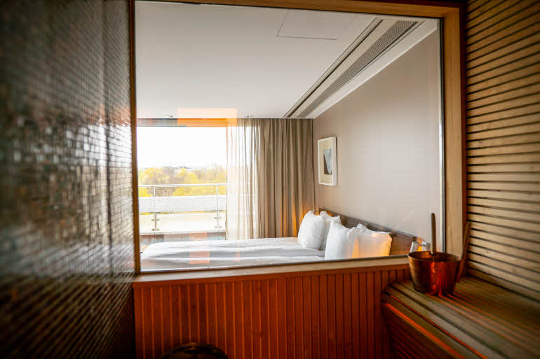 sauna in a superior room at scandic anglais in stockholm
