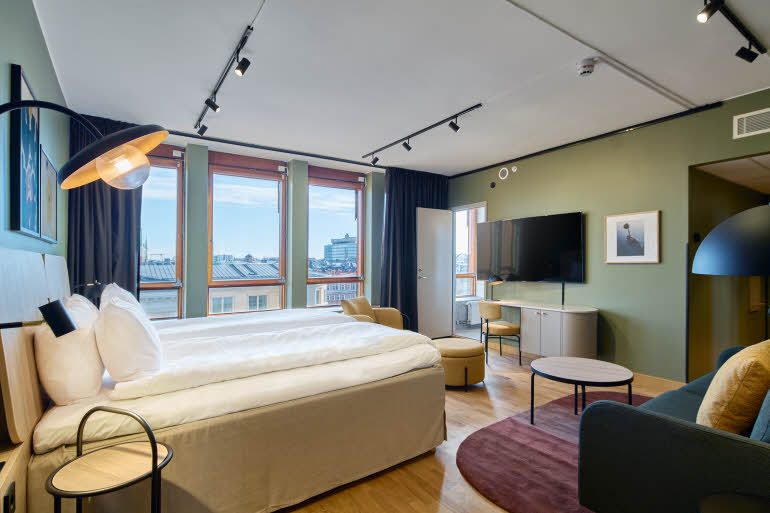standard family room at scandic wallin in stockholm