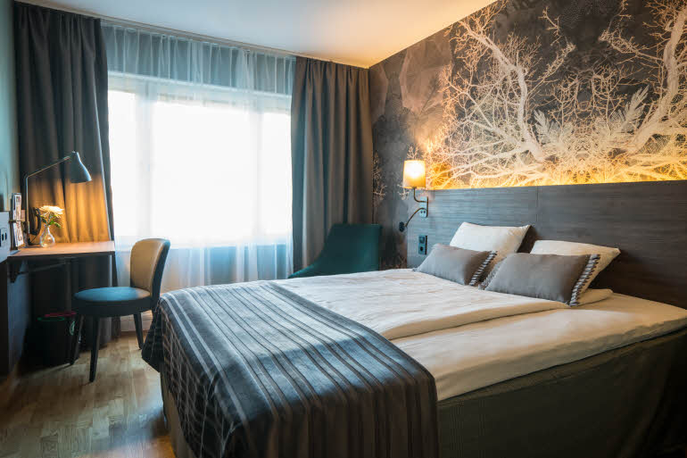 Bed in Standard room hotel Scandic Star Sollentuna