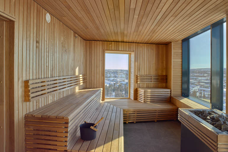 sauna at scandic Kiruna