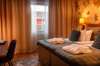 Beds in a Junior suite at Scandic Luleå 