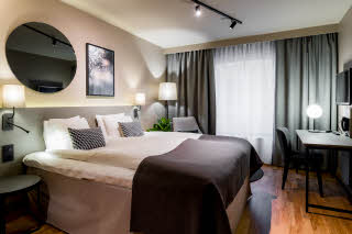 Bed in Standard room at Scandic Park in Stockholm