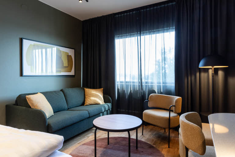 seating area in superior room best view at scandic kuopio in kuopio